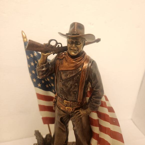 John Wayne Legend Of The West Cold Cast Bronze Sculpture  John Wayne Talking Sculpture The Bradford Exchange Cold Cast Bronze